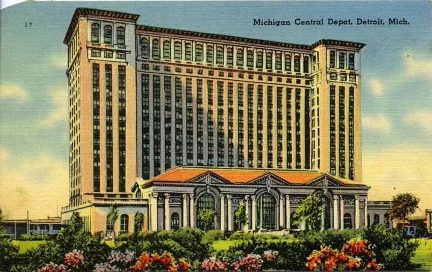 Postcard - Michigan Central Station, Detroit, Mich.