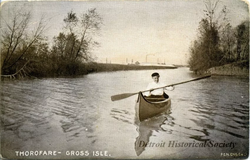 Postcard - Thorofare - Gross Isle.