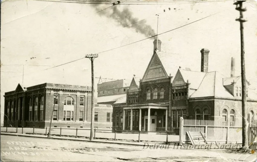 Postcard - Offices The J.B. Ford and Mich Alkali Co., Wyandotte, Mich.