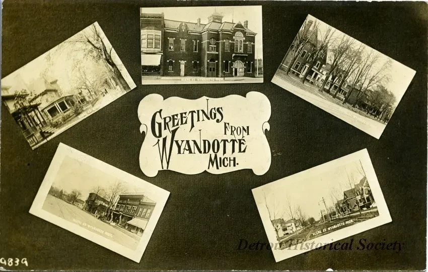 Postcard - Greetings from Wyandotte Mich.
