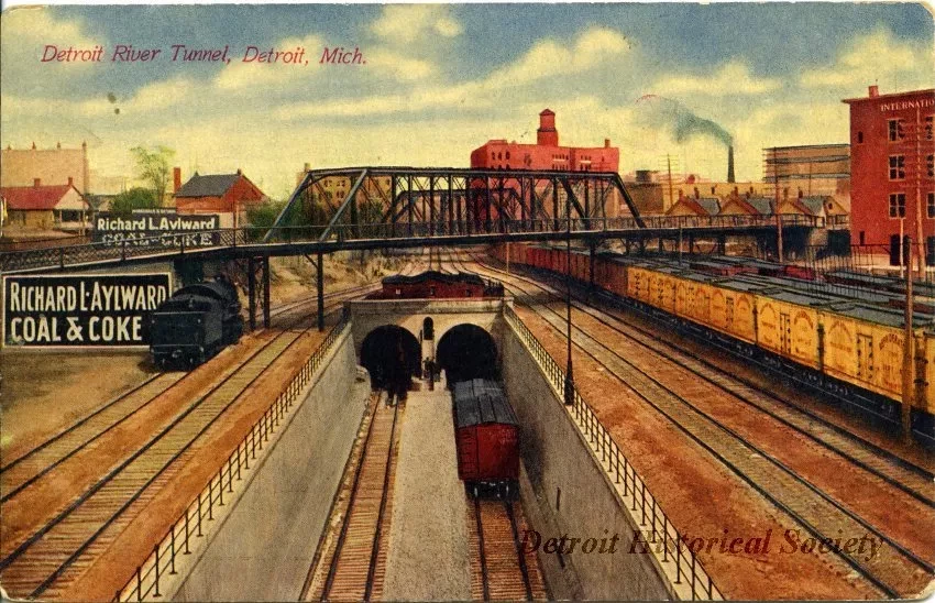 Postcard - Detroit River Tunnel, Detroit, Mich.