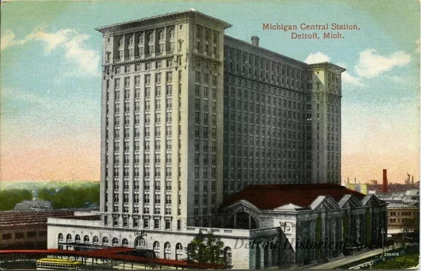 Postcard - Michigan Central Station, Detroit, Mich.