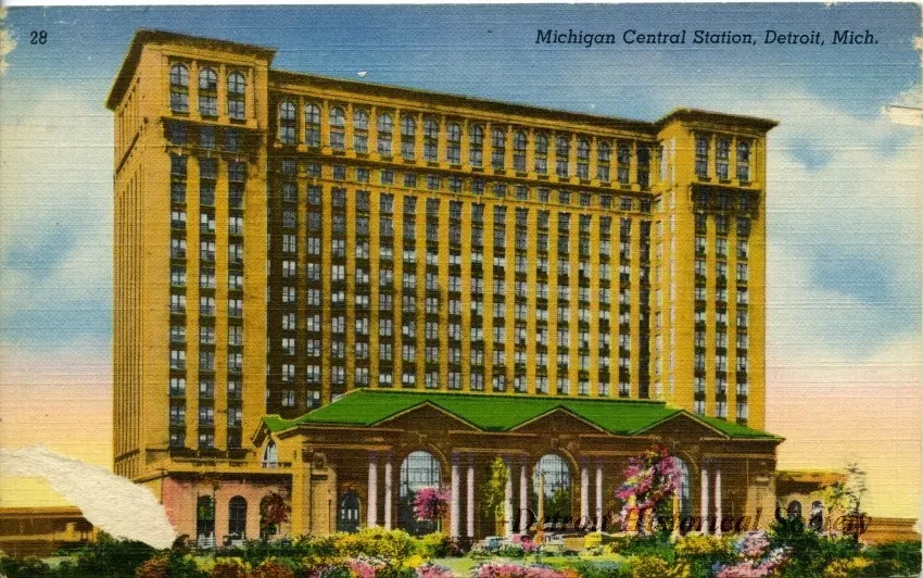 Postcard - Michigan Central Station, Detroit, Mich.