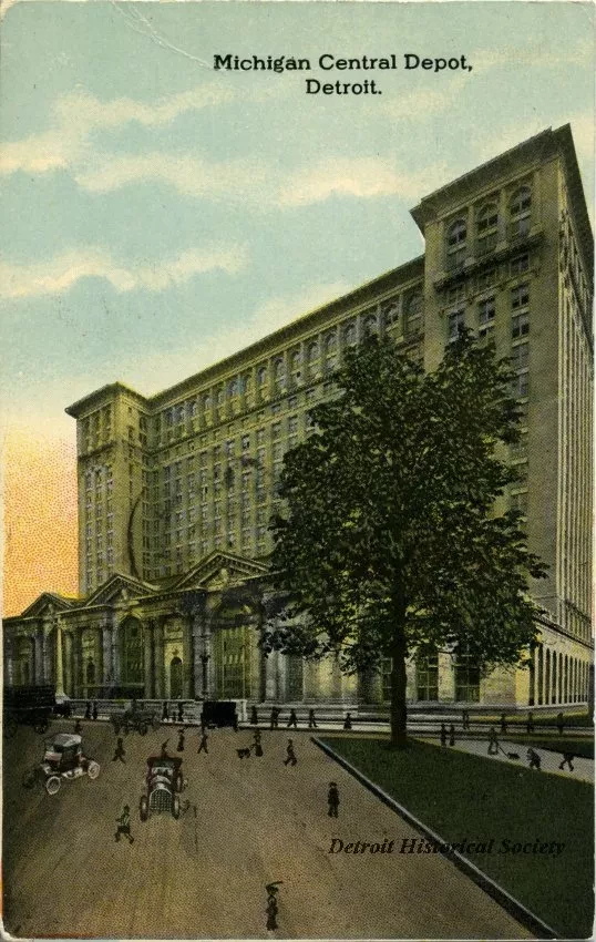 Postcard - Michigan Central Depot, Detroit.