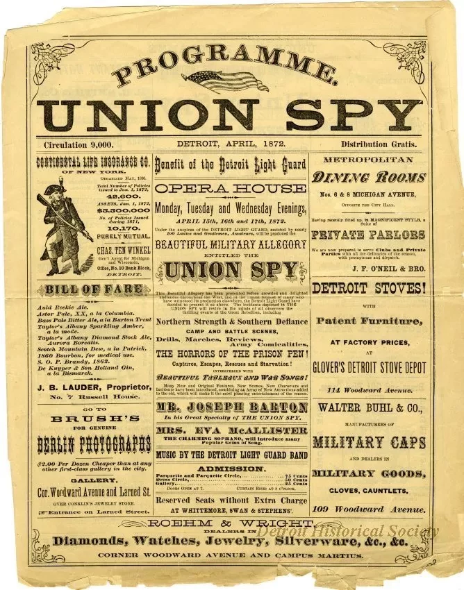 Program, Theater - Programme.  Union Spy