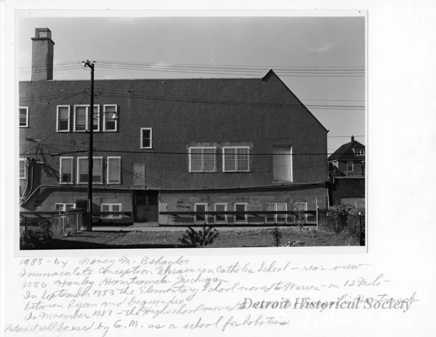 Print, Photographic - Immaculate Conception Ukrainian Catholic School - Rear View