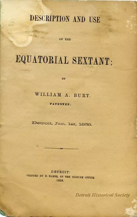 Booklet - Description and Use of the Equitorial Sextant