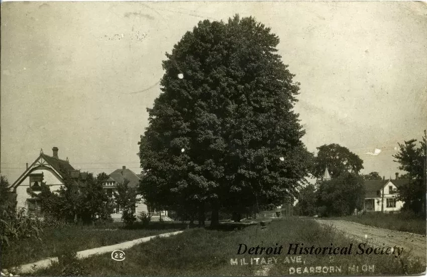 Postcard - Military Ave. Dearborn, Mich.