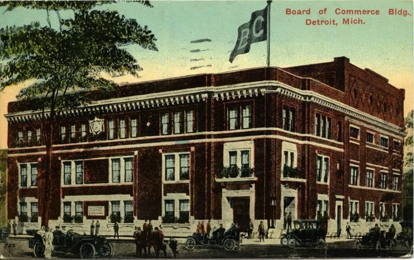 Postcard - Board of Commerce Bldg., Detroit, Mich.
