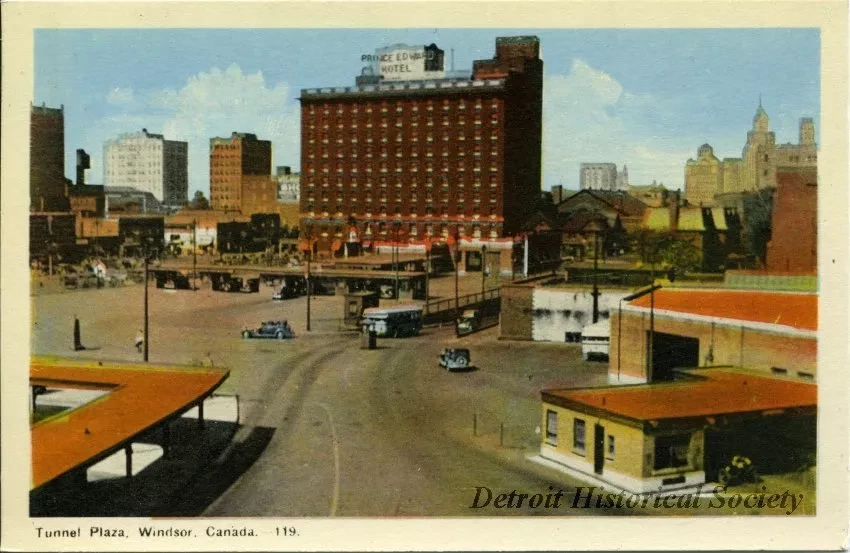 Postcard - Tunnel Plaza, Windsor, Canada