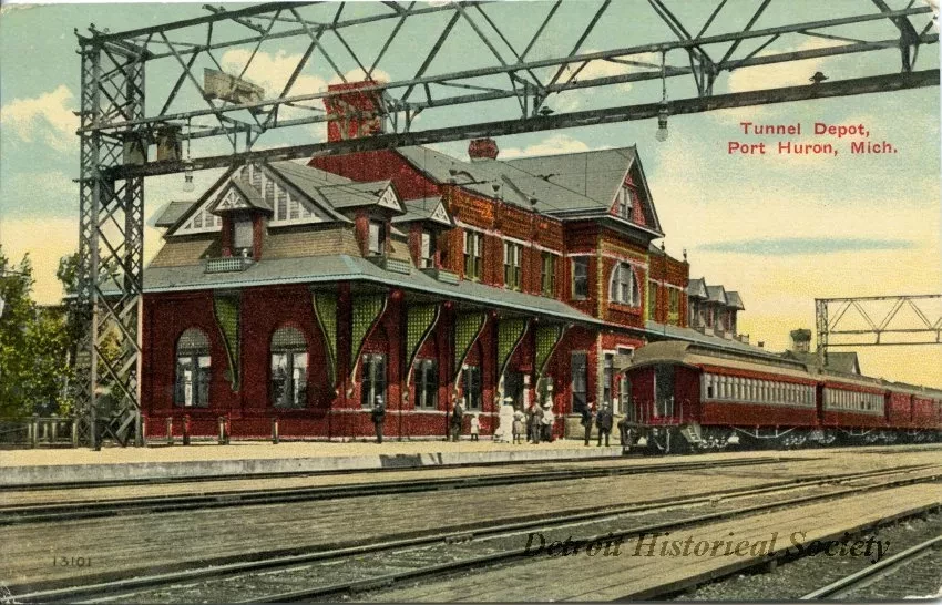 Postcard - Tunnel Depot, Port Huron, Mich.