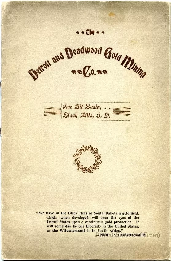 Prospectus - Detroit and Deadwood Gold Mining Company
