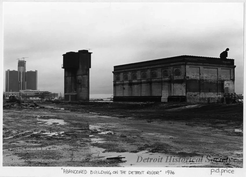 Print, Photographic - Abandoned Building on the Detroit River