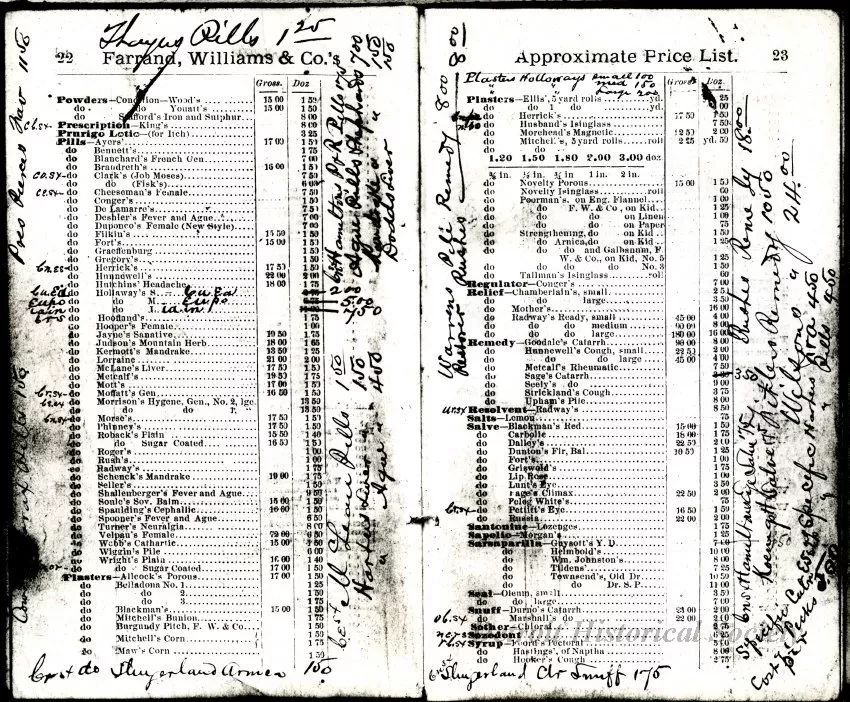Catalog - Farrand, Williams & Company
Approximate Price List