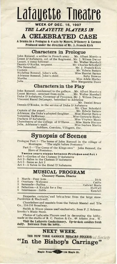 Program, Theater