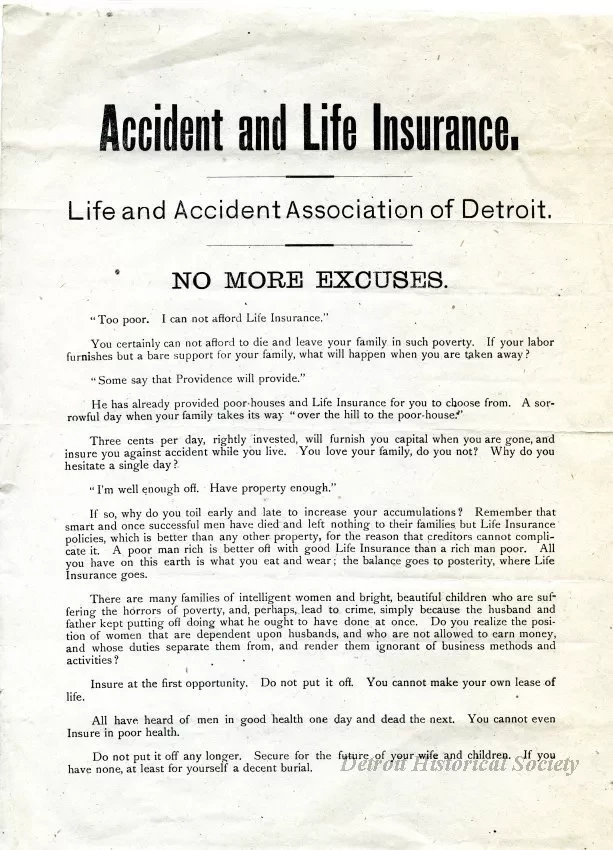 Advertisement - Accident and Life Insurance