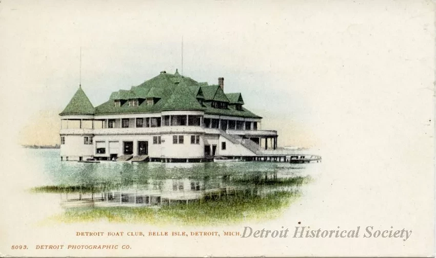Postcard - Detroit Boat Club, Belle Isle, Detroit, Mich.
