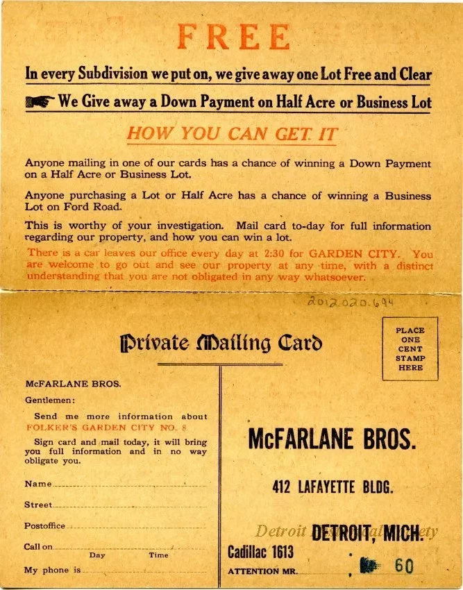 Postcard - McFarlane Bros.