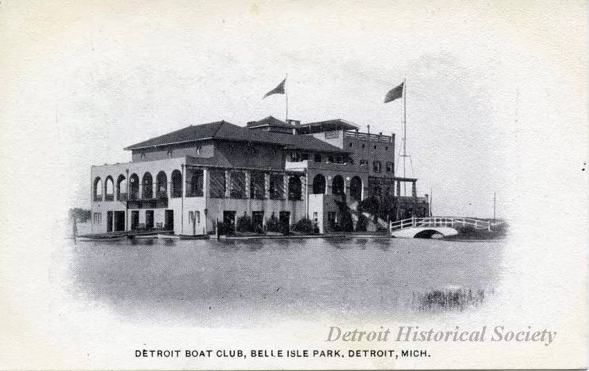 Postcard - Detroit Boat Club, Belle Isle Park, Detroit, Mich.