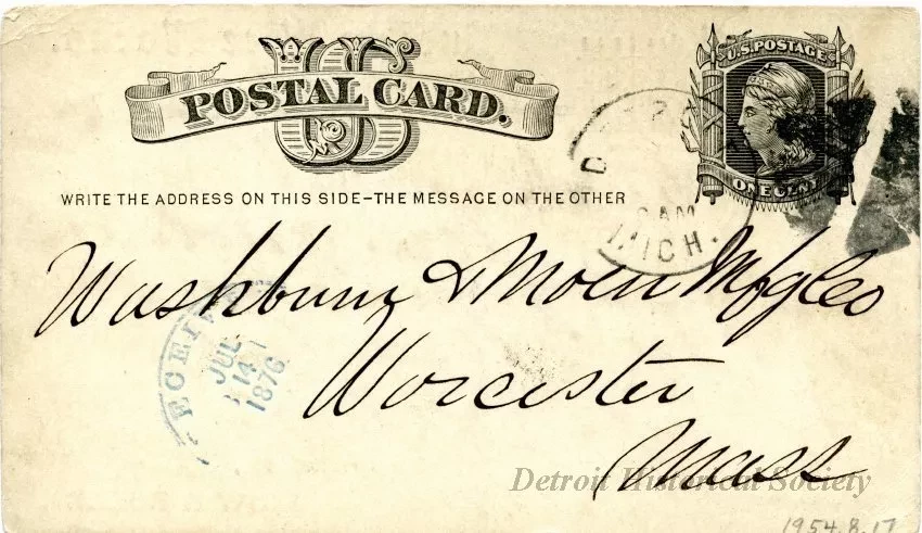 Postcard - Snow's Wire Work
(Snow & Bolles)