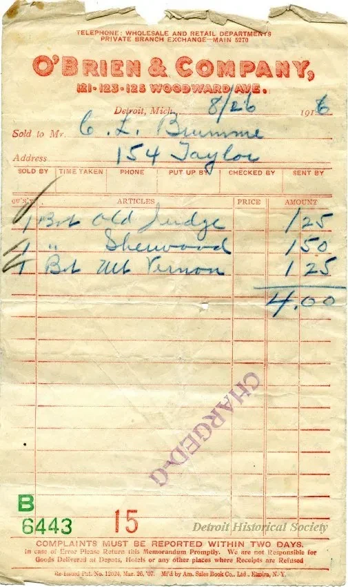 Bill-of-sale - O'Brien & Company