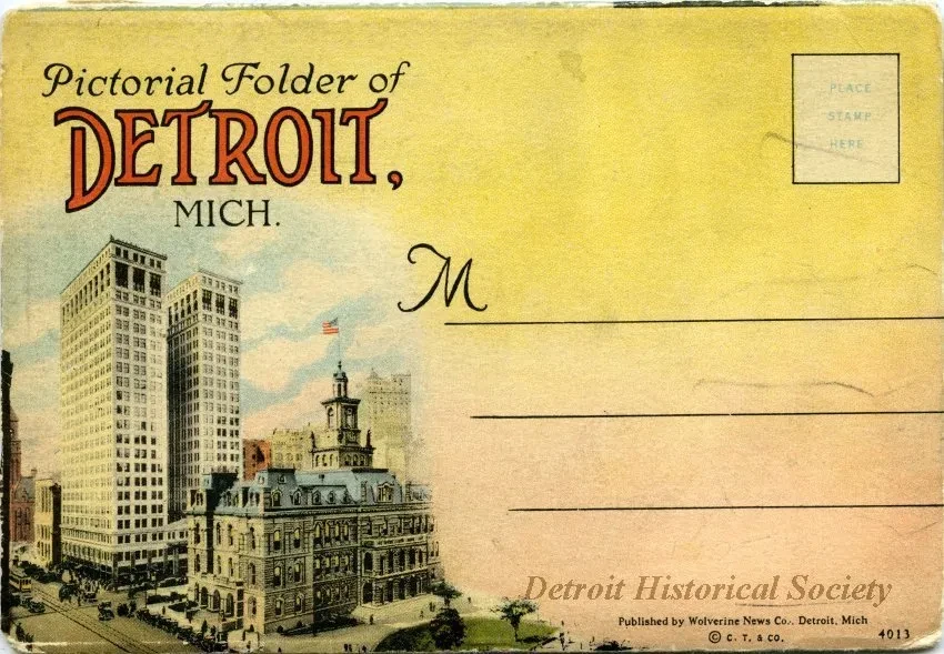 Post Folder - Pictorial Folder of Detroit, Mich.