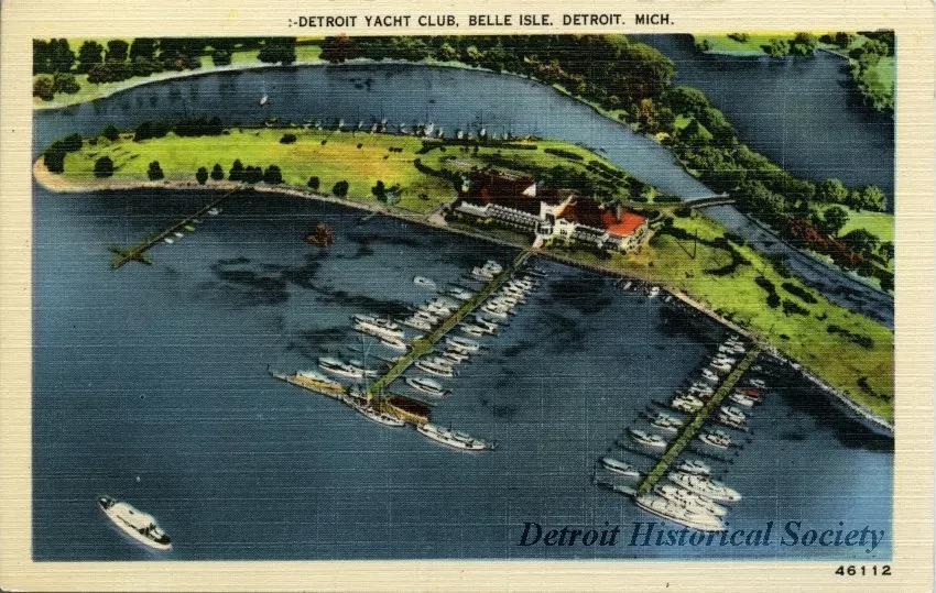 Postcard - Detroit Yacht Club, Belle Isle, Detroit, Mich.