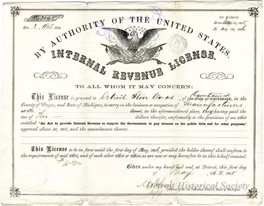 License - Internal Revenue License