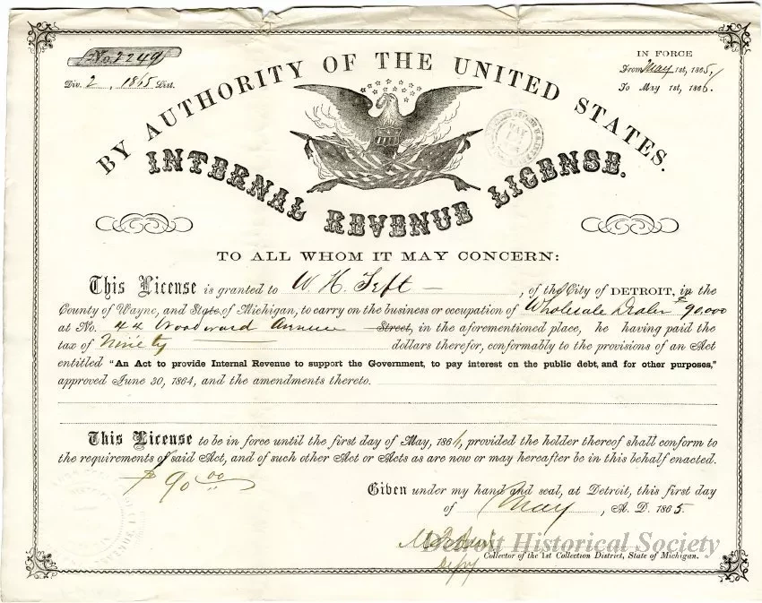 License - Internal Revenue License