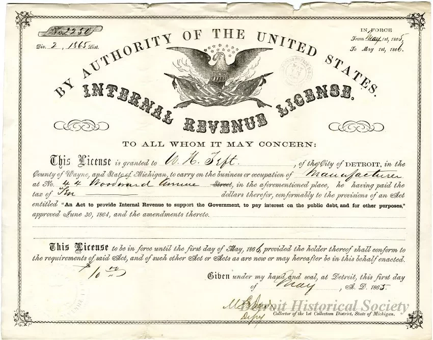 License - Internal Revenue License