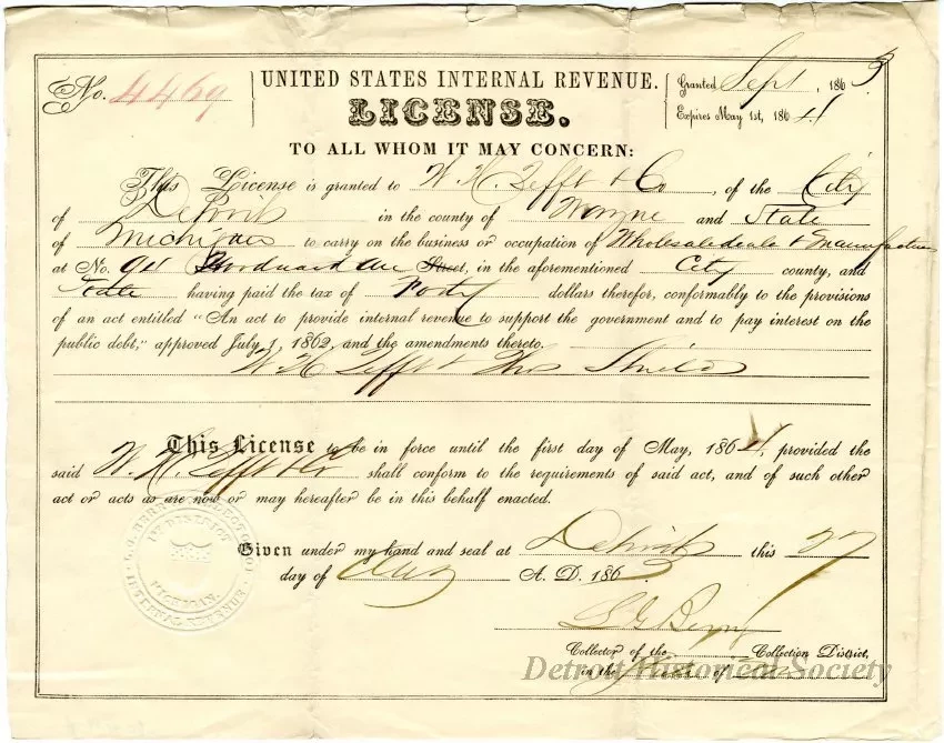 License - Internal Revenue License