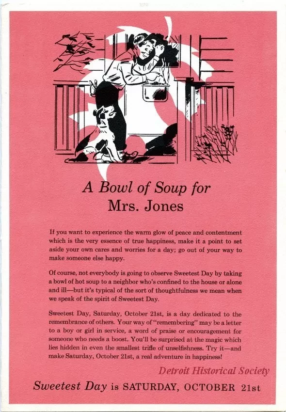Menu - A Bowl of Soup for Mrs. Jones