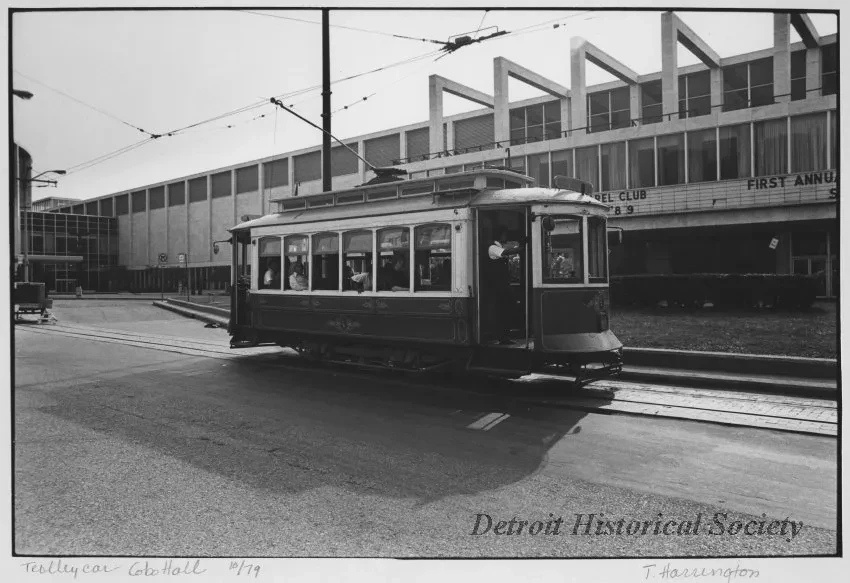 Print, Photographic - Trolley Car - Cobo Hall