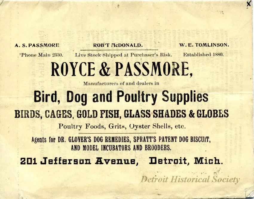 Booklet - Canaries, Cage Birds and Pet Animals
(Royce & Passmore)
