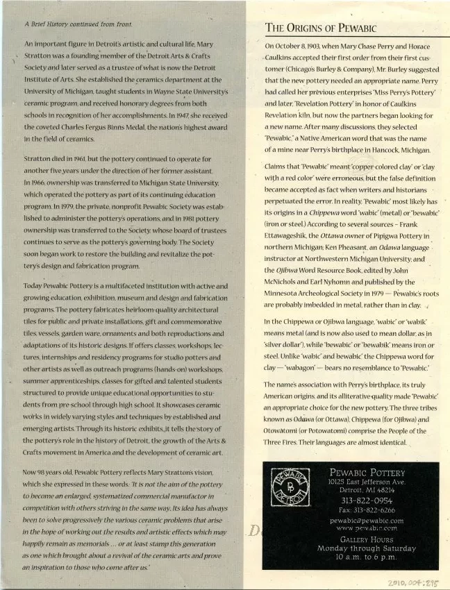 Brochure - Celebrating a Rich Heritage - Creating a New Legacy