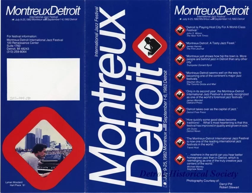Brochure - Montreux Detroit
International Jazz Festival