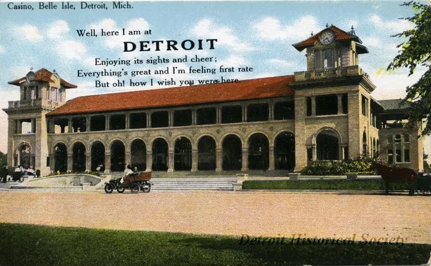 Postcard - Casino, Belle Isle, Detroit, Mich.