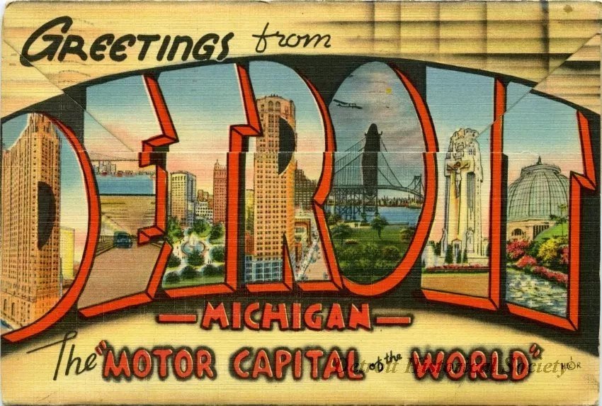 Post Folder - Souvenir Folder of Detroit Michigan