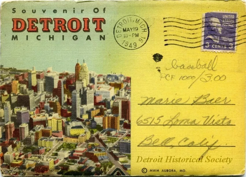 Post Folder - Souvenir of Detroit Michigan