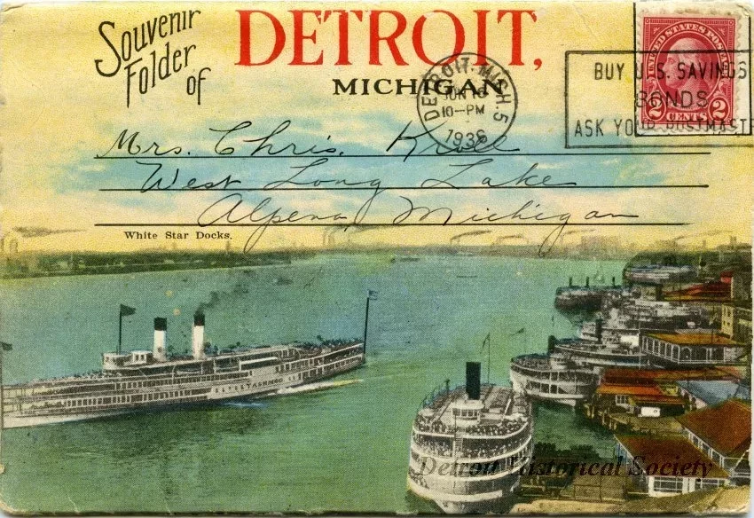 Post Folder - Souvenir Folder of Detroit, Mich.