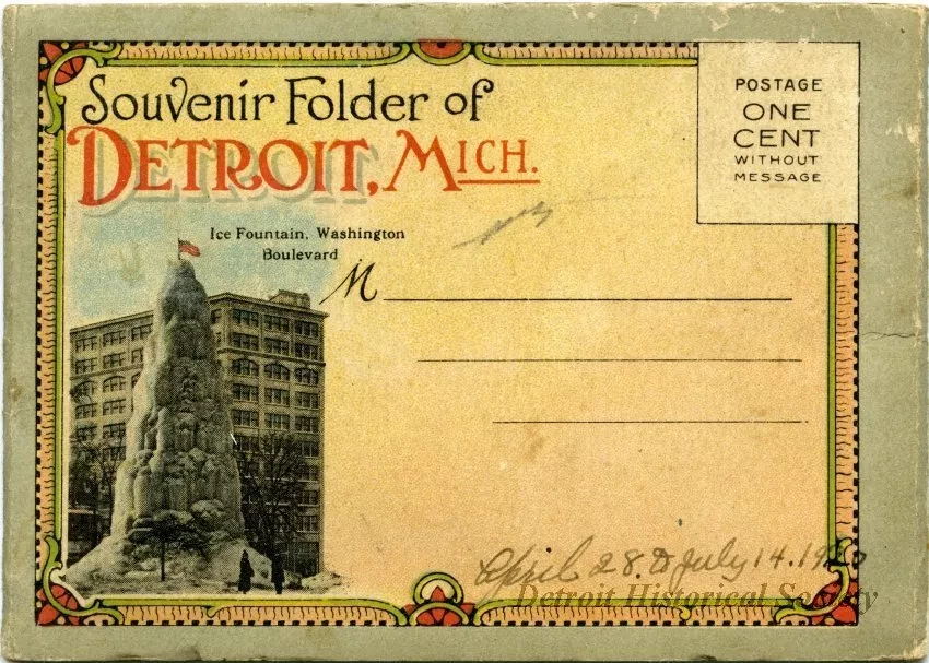 Post Folder - Souvenir Folder of Detroit, Mich.