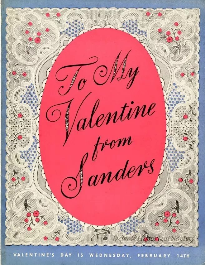 Menu - To My Valentine from Sanders