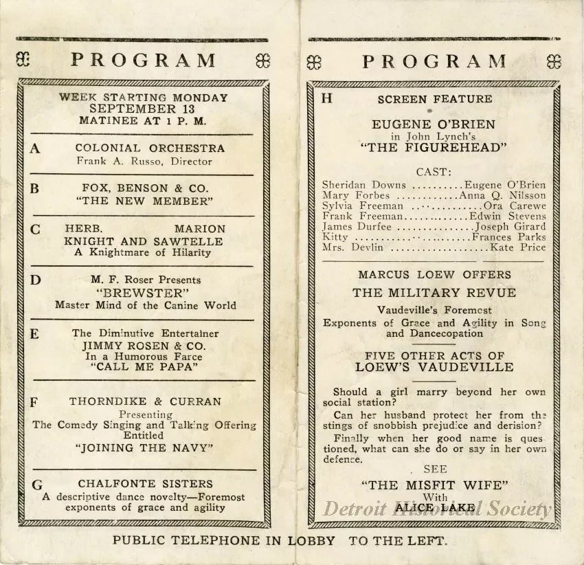 Program, Theater