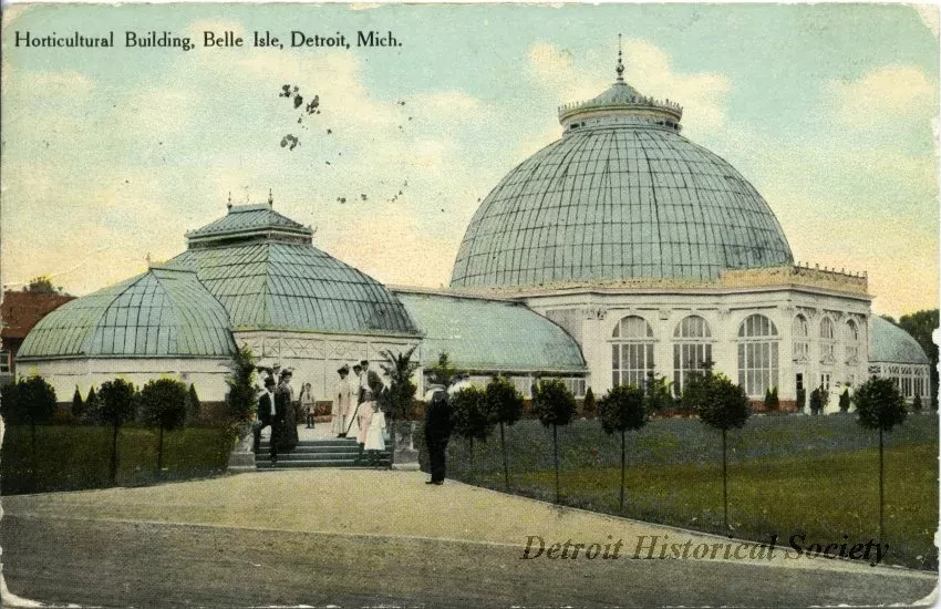 Postcard - Horticultural Building, Belle Isle, Detroit, Mich.
