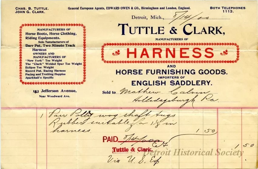 Bill-of-sale - Tuttle & Clark