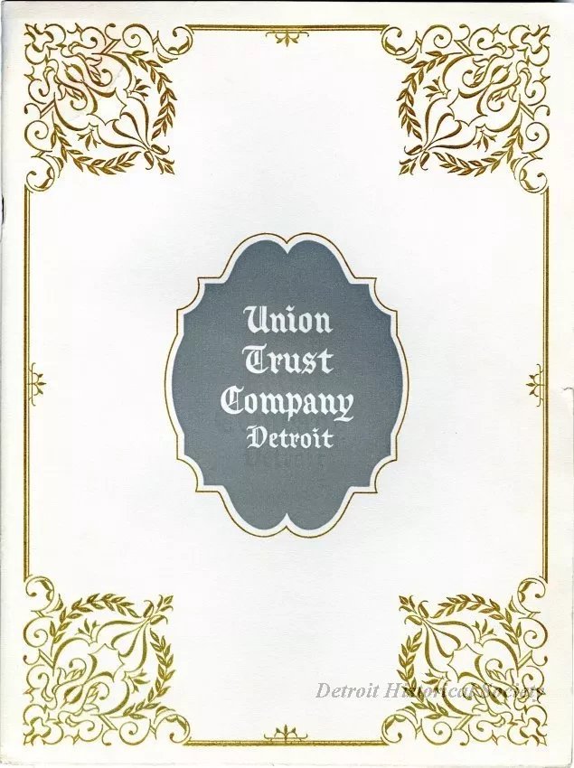 Booklet - Union Trust Company - Detroit