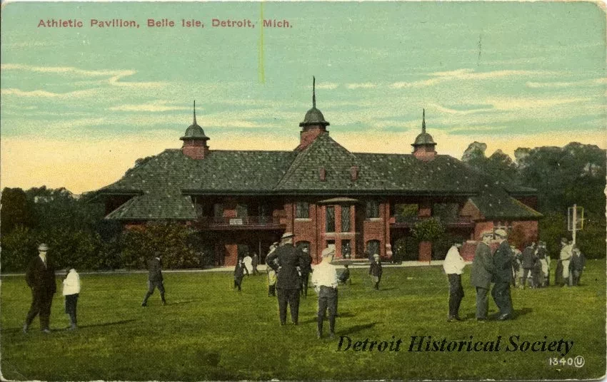 Postcard - Athletic Pavilion, Belle Isle, Detroit, Mich.