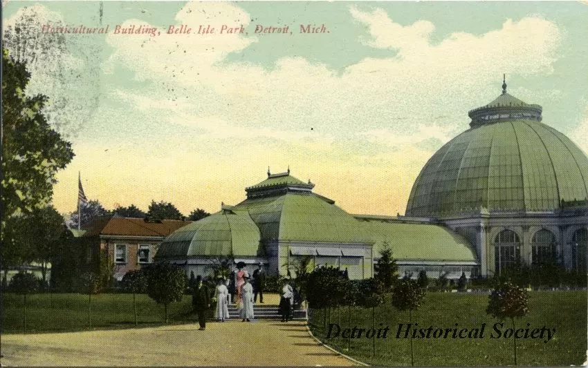 Postcard - Horticultural Building, Belle Isle Park, Detroit, Mich.