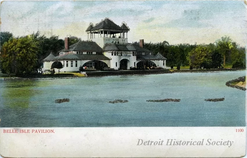 Postcard - Belle Isle Pavilion.
