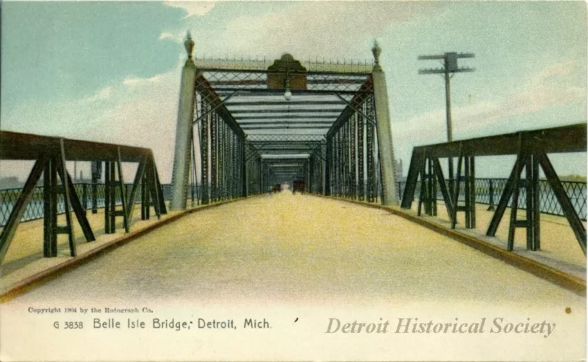 Postcard - Belle Isle Bridge, Detroit, Mich.